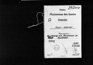 Ausstellung von Ausweisen für Ausländer