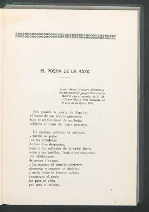 El poema de la Raza