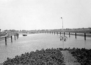Umbau des Oberhaupts der alten Schleuse Herbrum/Dortmund-Ems-Kanal