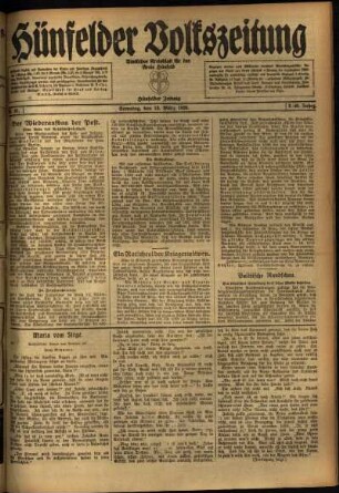 Ausgabe vom Samstag, den 13. März 1920.
