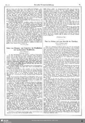 Von der Größe und dem Gewicht der Unruhen (Fortsetzung von No. 9)