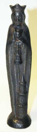 Heilige Barbara mit Kelch, Grubenlampe und Turm