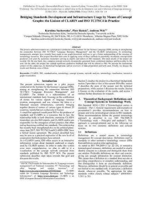 Bridging standards development and infrastructure usage by means of concept graphs: the liaison of CLARIN and ISO TC37SC4 in practice