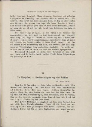 XI To Slægtled - Modsætningen og det Fælles