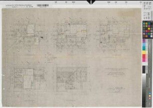 Warendorf (Warendorf) Gymnasium Laurentianum Direktorenwohnung Bestandszeichnung Grundrisse 1955/61 1 : 100 58,5 x 83 Pause Staatshochbauamt Beckum Regierung Münster Nr. 34093