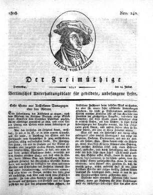 Nro. 140, Donnerstag, den 14. Julius 1808