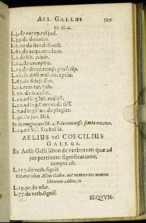 Aelius vel Coecilius Gallus.