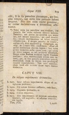 129-140, Caput VIII. De reliquis impedimentis dirimentibus.