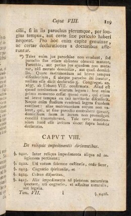 129-140, Caput VIII. De reliquis impedimentis dirimentibus.
