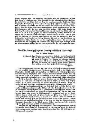Deutsche Sprachpflege im fremdsprachlichen Unterricht