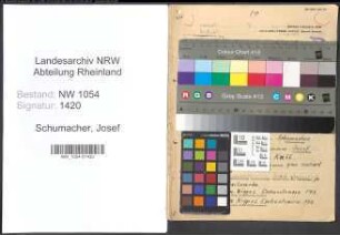 Entnazifizierung Josef Schumacher , geb. 05.11.1886 (Lademeister)