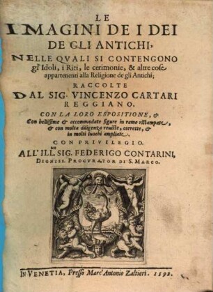 Le imagini de i Dei de gli antichi