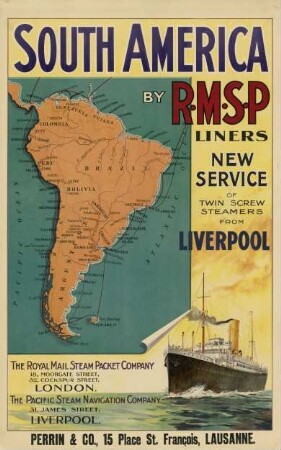 South America By R.M.S.P. Liners