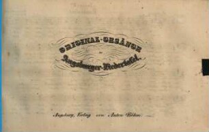 Original-Gesänge der Augsburger Liedertafel, [2]. Tenore II