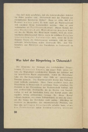 Was lehrt der Bürgerkrieg in Österreich?