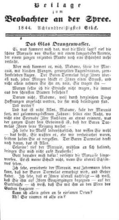 Beilage zum Beobachter an der Spree. 1844. 38. Stueck
