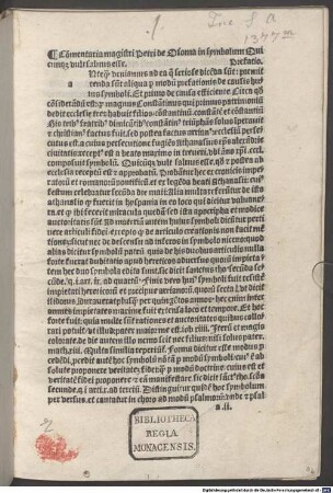 Commentaria in symbolum 'Quicumque vult salvus esse'