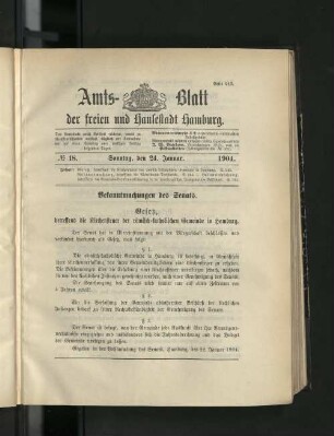 No. 18, 24. Januar 1904.