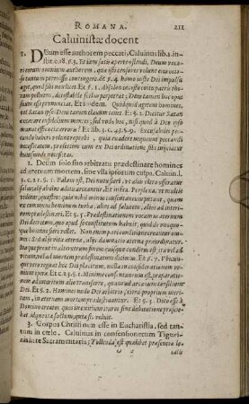 Caluinistæ docent; Primitiua Ecclesia docuit.