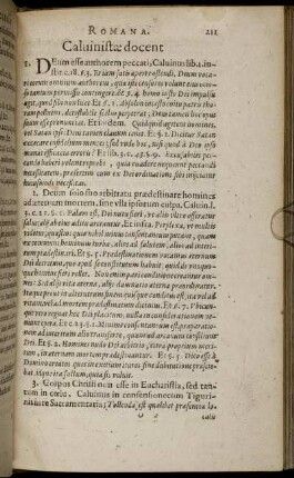 Caluinistæ docent; Primitiua Ecclesia docuit.