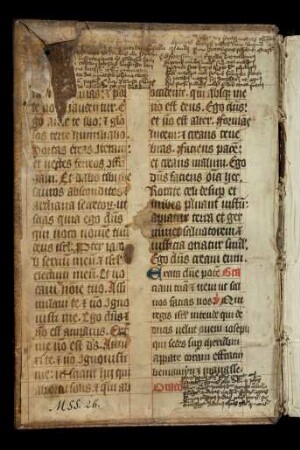 Fragment aus einem Missale (s.a. hinterer Spiegel)