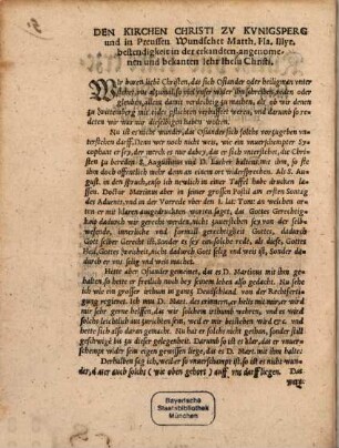 Kurtze vnd klare erzelung der argument Osiandri mit jhrer verlegung, vnd vnserer beweisung wider jhn, von der gerechtigkeit des glaubens