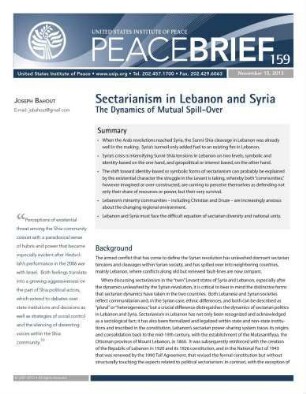 Sectarianism in Lebanon and Syria : the dynamics of mutual spill-over