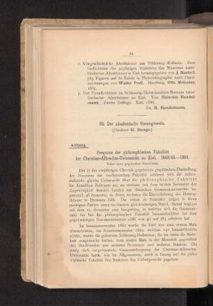 33. Der akademische Gesangverein.