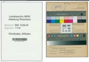 Entnazifizierung Wilhelm Windbrake , geb. 17.10.1920 (Angestellter)
