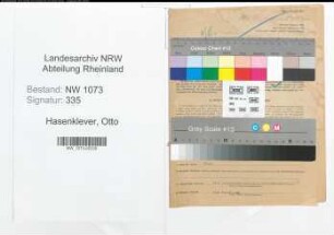 Entnazifizierung Otto Hasenklever , geb. 17.03.1886 (Vertreter)