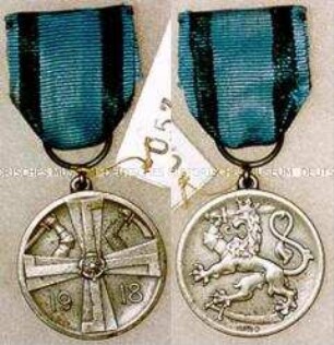 Medaille zur Erinnerung an den Freiheitskrieg 1918, Tapferkeitsmedaille, Finnland