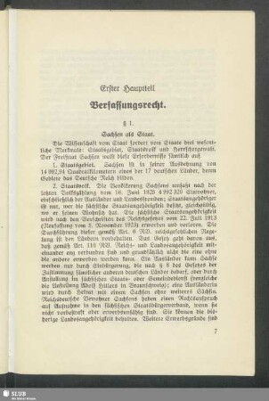 Erster Hauptteil. Verfassungsrecht