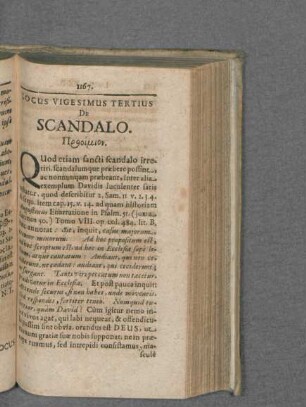 Locus Vigesimus Tertius De Scandalo.