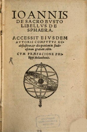 Ioannis de Sacro Bvsto Libellvs De Sphaera