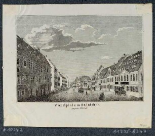 Der Marktplatz in Hainichen in Sachsen nach Nordwesten