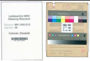 Entnazifizierung Elisabeth Colsman , geb. 20.11.1866 (Kommanditistin)