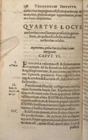 Qvartvs Locvs authoritas, conciliorum praesertim generalium, in quibus Ecclesiae catholicae authoritas residet.
