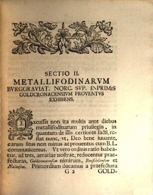 De secturis aerariis burggraviatus Norici superioris Programma III.