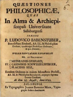 Quaestiones Philosophicae
