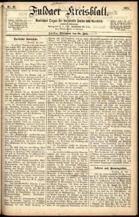 Ausgabe vom Mittwoch, den 31. Juli 1878.