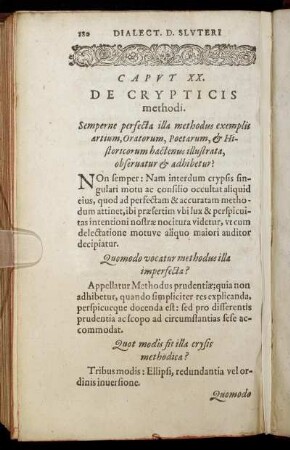 Caput XX. De Crypticis methodi.
