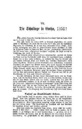 Die Schultage in Gotha, 1852!