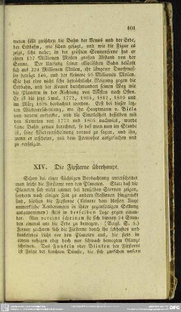 XIV. Die Fixsterne überhaupt