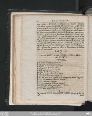 Caput II. De Concubitu Alias Licito, Intra Tempus Luctus.
