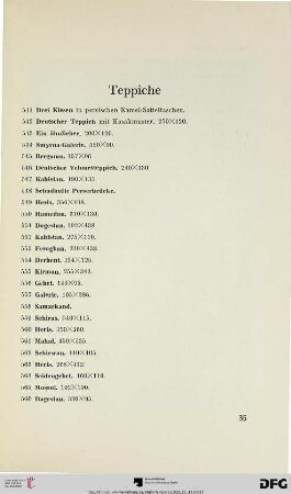 Teppiche (Nr. 541-578)