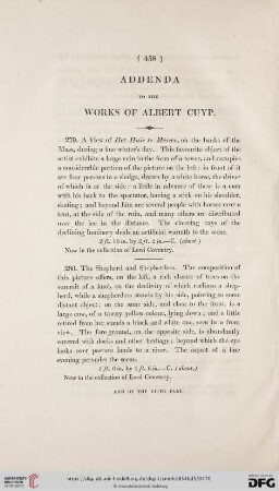 Addenda to the Works of Albert Cuyp