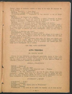 Acto tercero : El señor Rodin