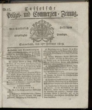 Nr. 13, Sonnabend, den 13ten Februar 1819