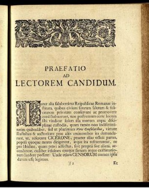 Praefatio Ad Lectorem Candidum.