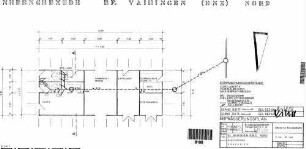 Vaihingen (Enz): Bf Vaihingen (Enz) Nord - Grundriß mit Entwässerungsplan Nebengeb.